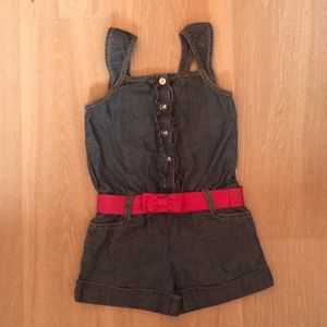 Girls jean romper